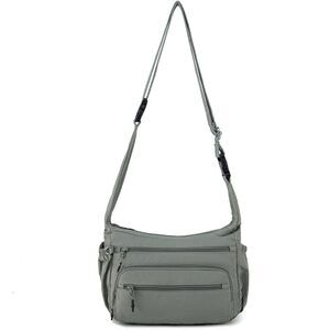 4849 Trendy Nylon Crossbody Bags ,Multi-Pocket Shoulder Handbag Lightweight